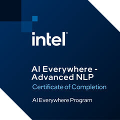 AI Everywhere: Advanced NLP — Intel, verified on Credly