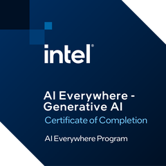 AI Everywhere: Generative AI — Intel, verified on Credly